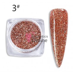 Decor pentru unghii NADP027KK sclipici Holografic Diamond - Teracota